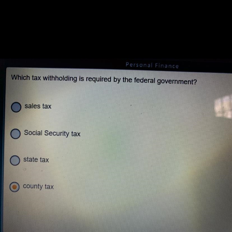 Which tax withholding is required by the federal government?-example-1