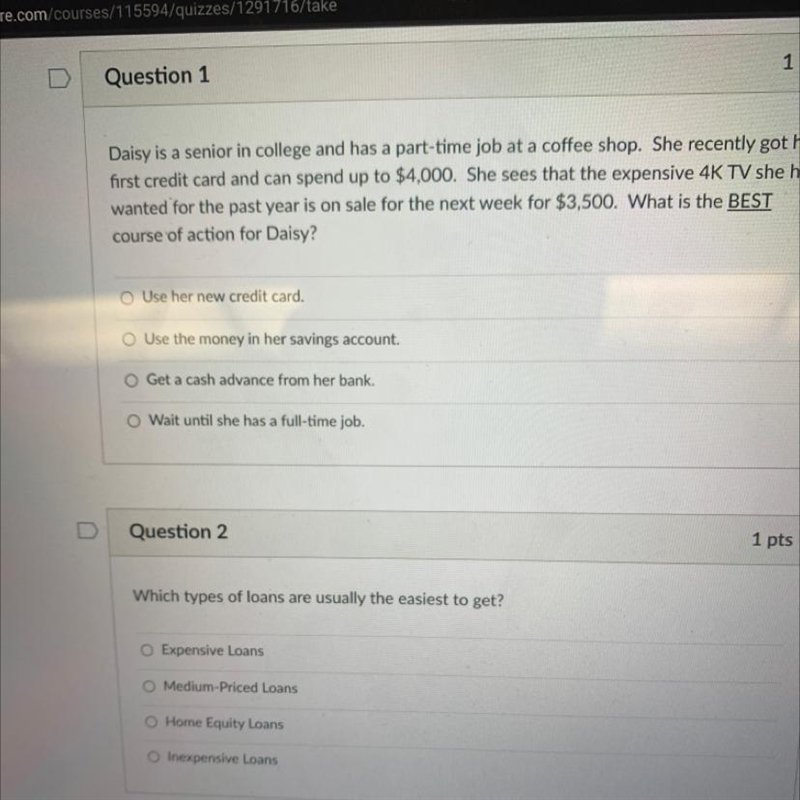 1 pts D Question 1 Time Elapsed: Hide Attempt due: Nov 19 at 1 3 Minutes, 9 Seconds-example-1