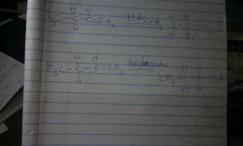 12.39 HBr can be added to alkenes in either the absence or presence of peroxides (producing-example-1