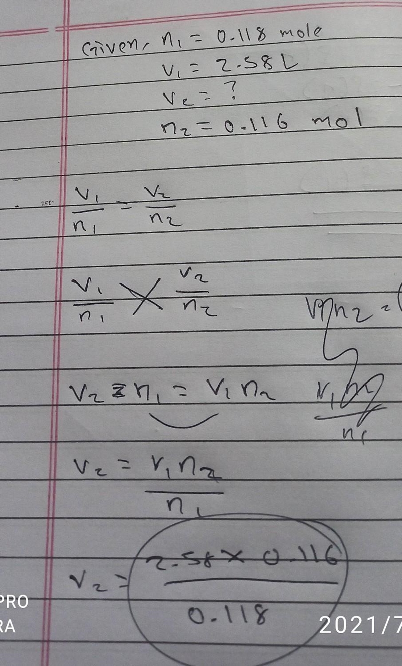 A balloon contains 0.118 mol of gas and has a volume of 2.58 L . If an additional-example-1