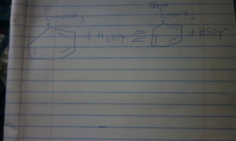 Hydrocarbons do not dissolve in concentrated sulfuric acid, but methyl benzoate does-example-1