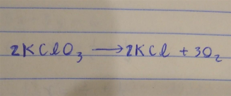 How do I balance this equation? ?KClO3 → ?KCl + ?O2(g) and what type of reaction is-example-1