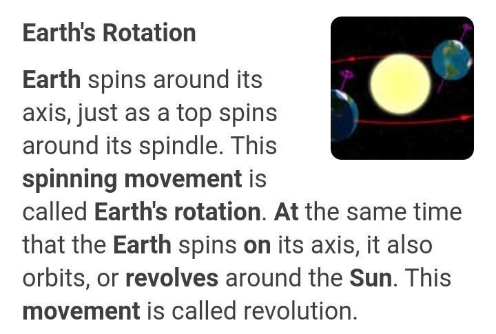 What the movement of the earth around the sun​-example-1