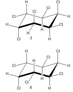 There are eight diastereomers of 1,2,3,4,5,6-hexachlorocyclohexane. One of them is-example-1