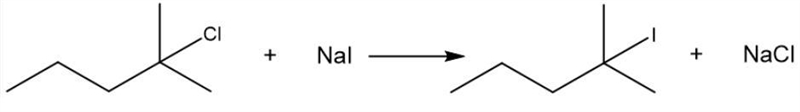 Consider the reaction of 2-chloro-2-methylpentane with sodium iodide. Assuming no-example-1