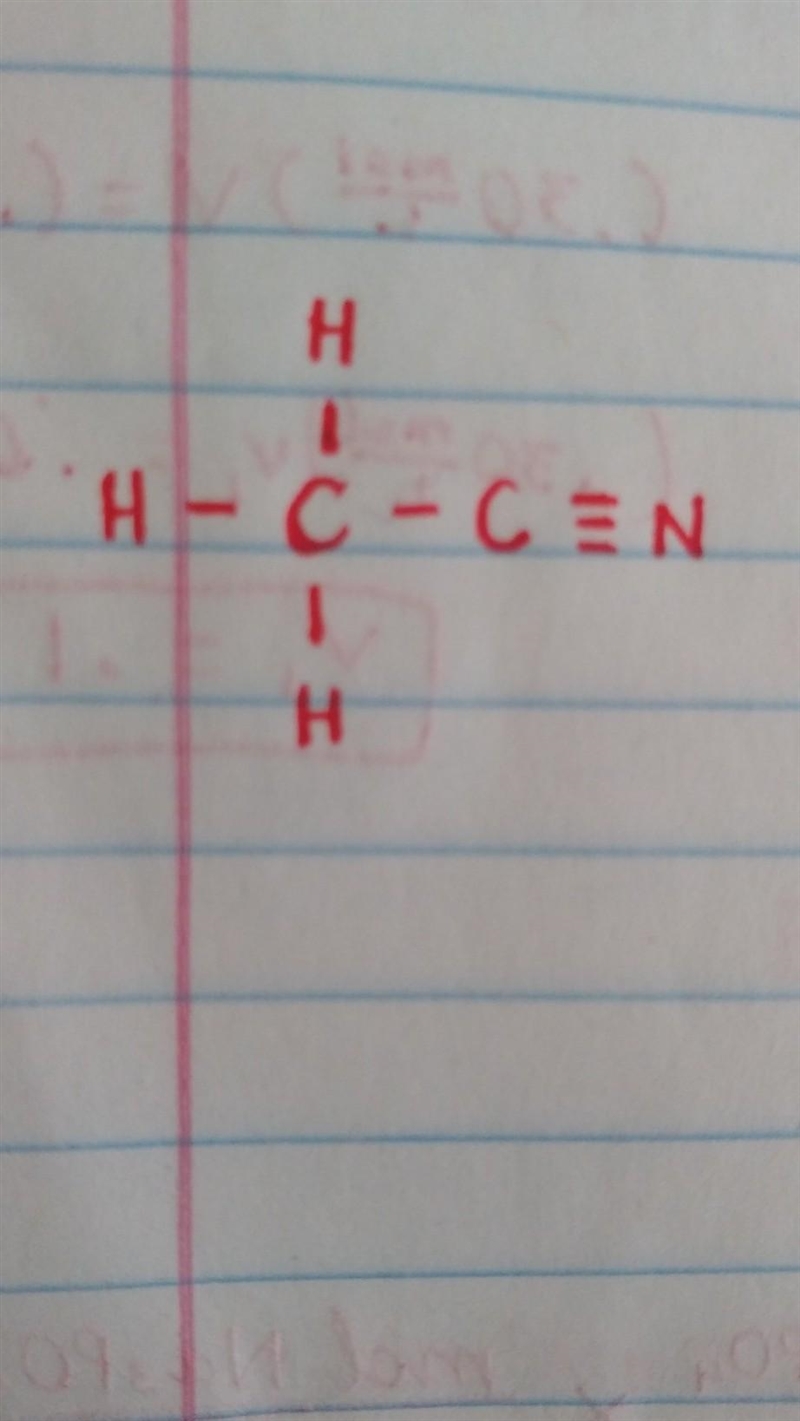 What is the hybridisation of the central carbon in CH3C triple bonded to N​-example-1