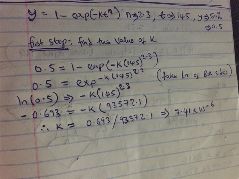 For some transformation having kinetics that obey the Avrami equation (Equation 11.17), the-example-1