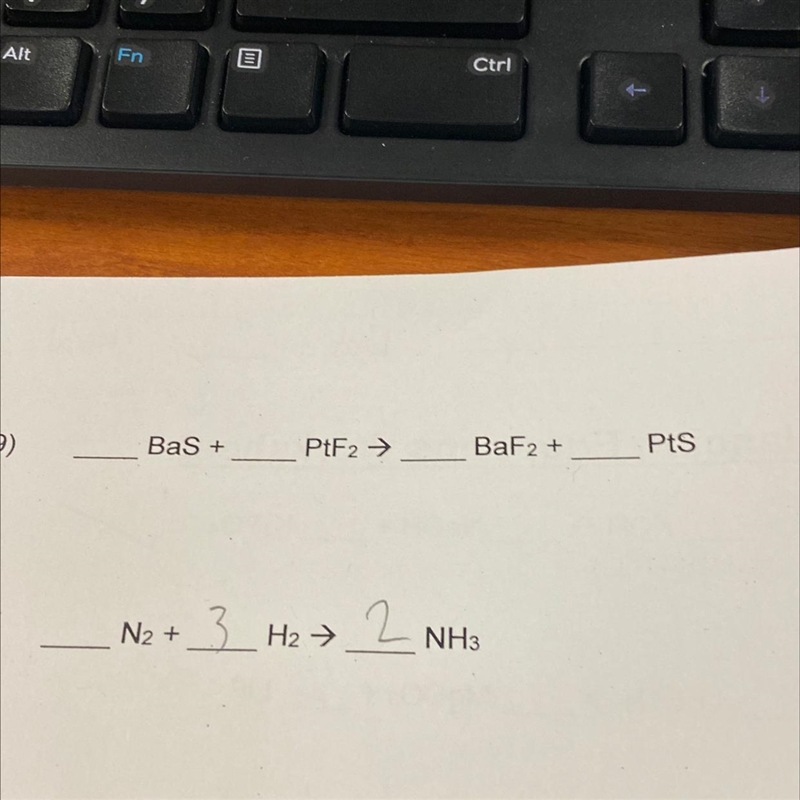 Bas + PtF2 → BaF2 + Pts Need to balance it-example-1