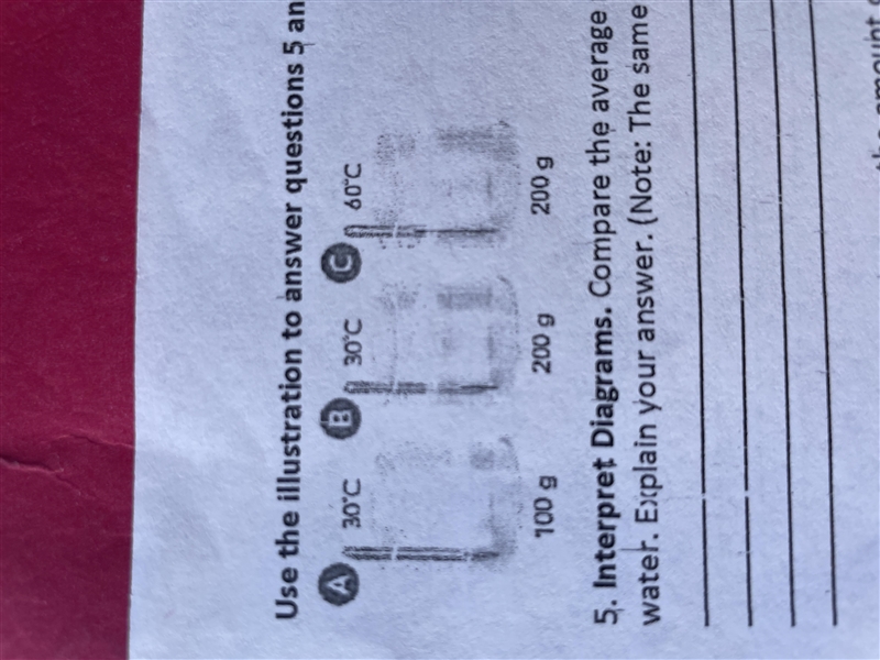 Compare the average motion of the particles in the 3 containers of water-example-1