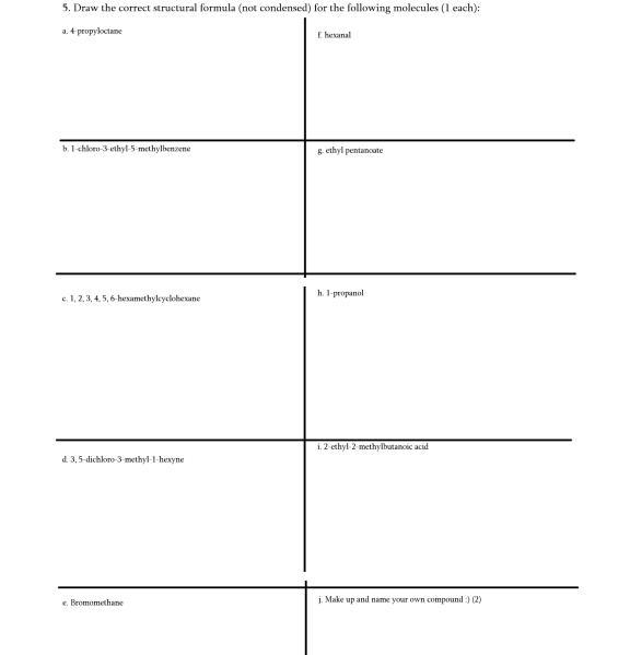 100 POINTS PLZZ HELPP draw the correct structural formula for the following molecules-example-1