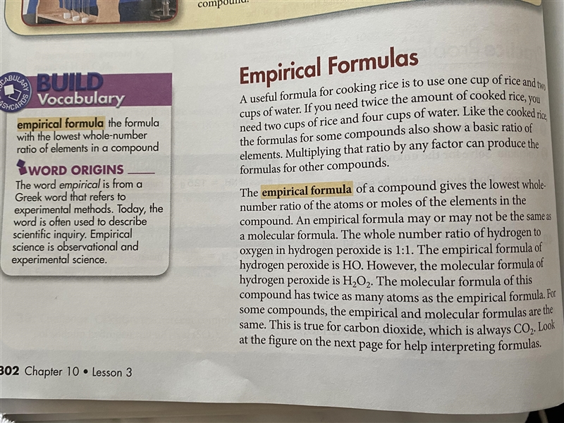 Differentiate between emperical and molecular formula. Give an example of a substance-example-3