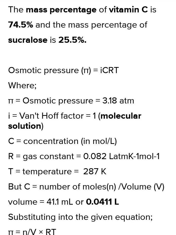 A 1.044 g sample contains only vitamin C (C6H8O6) and sucralose (C12H19Cl3O8). When-example-1