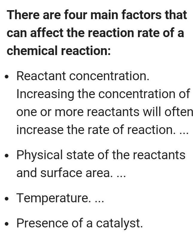 What are the factors effecting the rate of reaction?​-example-1