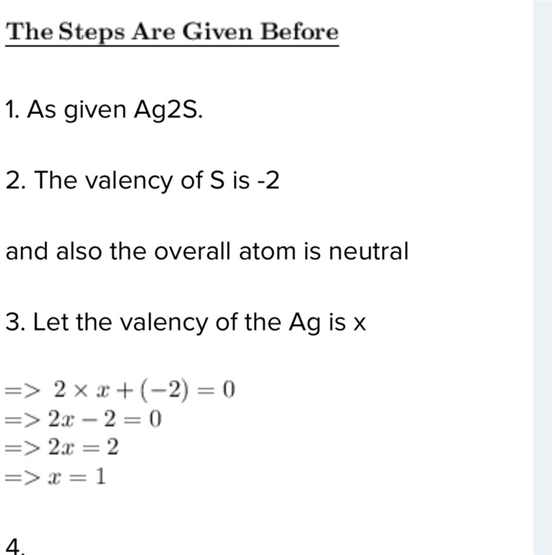 The valency of silver in silver sulphide (Ag₂S).-example-1