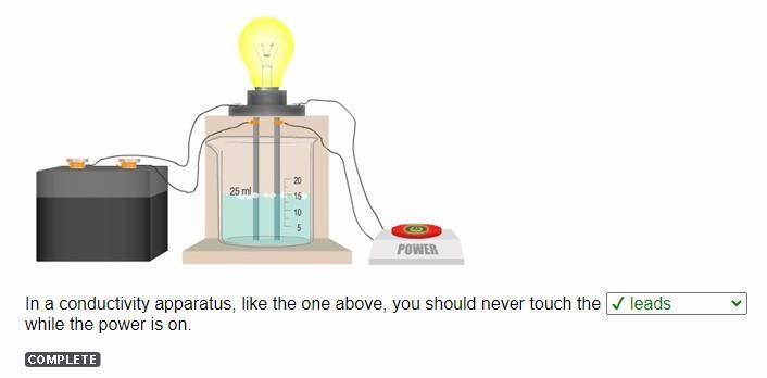 Ensure Safety in the Laboratory A base with a light bulb and two long prongs sits-example-1