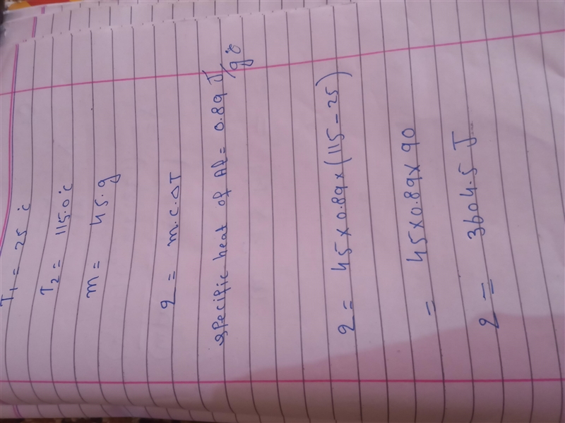 2. How much heat energy in Joules is needed to raise the temperature of 45.0g of Aluminum-example-1