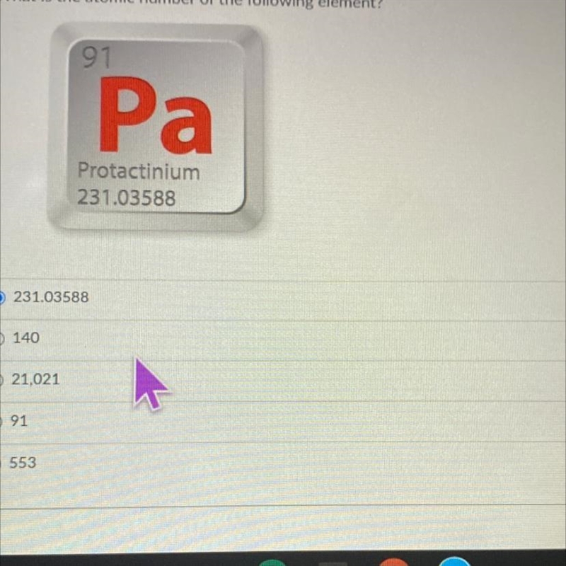 What is the atomic number of the following element??-example-1