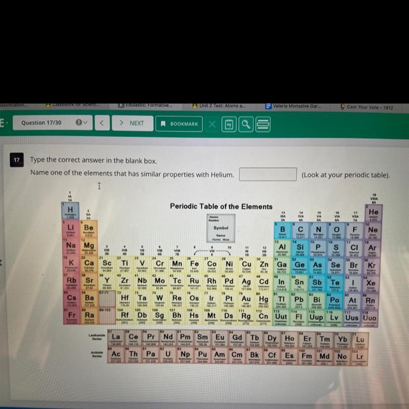 Name one of the elements that has similar properties with helium-example-1