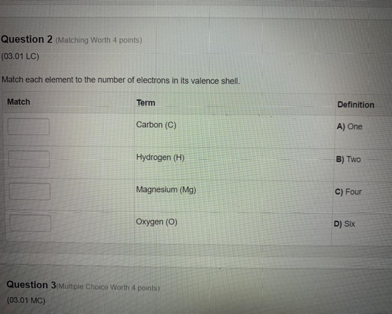 Match electrons answer help-example-1