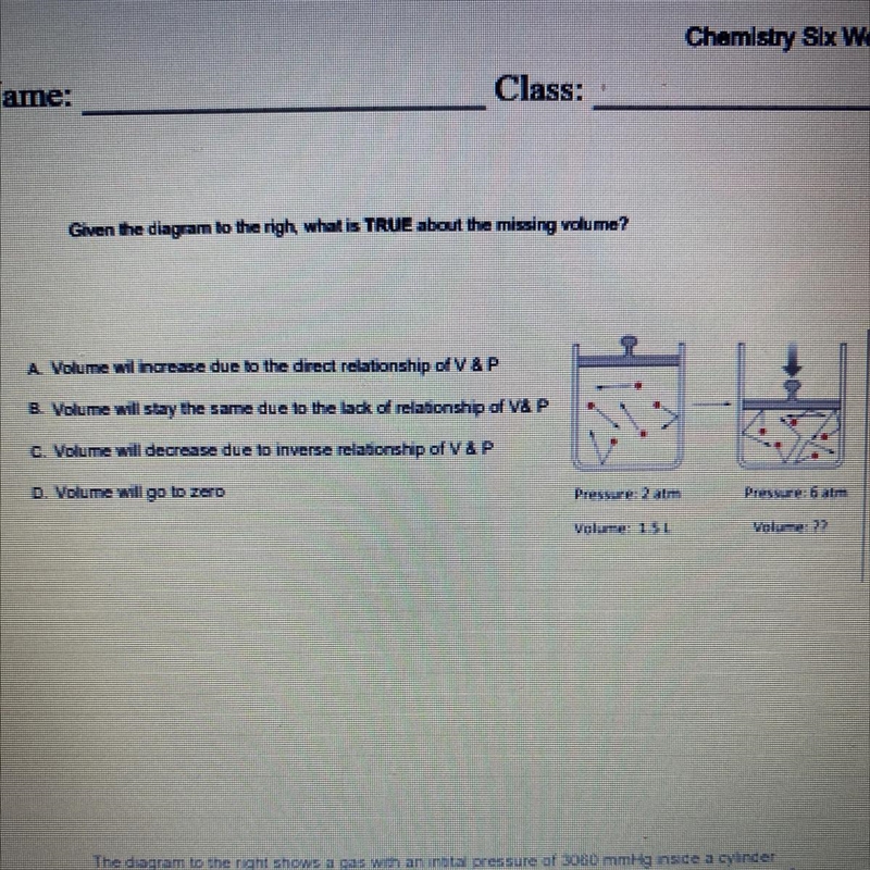 Given the diagram to the right what is true about the missing volume?-example-1