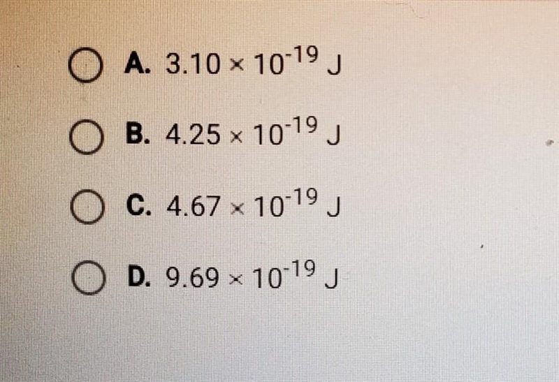 What is the energy of a photon that emits a light of frequency 6.42 x 1014 Hz? ​-example-1