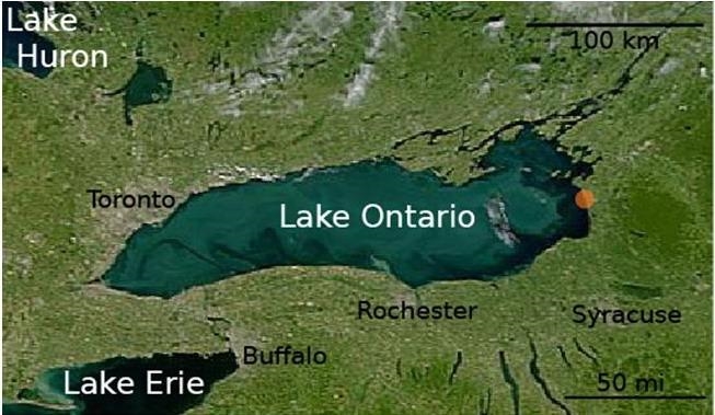 Buffalo, New York is a city located near a large lake called Lake Erie. Buffalo receives-example-1