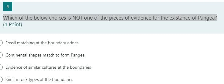 Which of the below choices is NOT one of the pieces of evidence for the existance-example-1