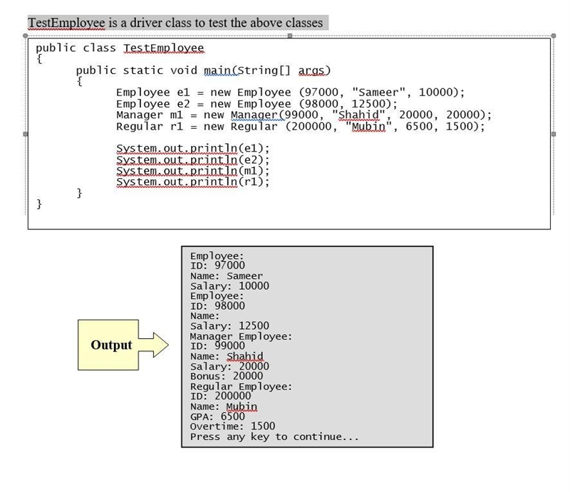 Write Inheritance program for the following scenario. Employee is super class where-example-1