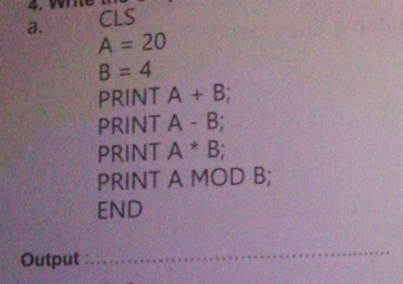 Write the output of given program:​-example-1