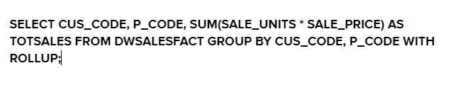 What is the SQL command to list the total sales by customer and by product, with subtotals-example-1