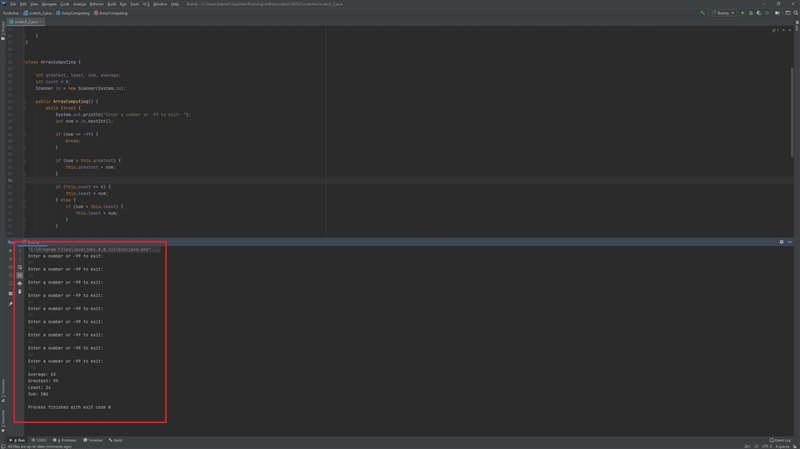 Code an operation class called ArrayComputing that will ask user to enter a serials-example-1