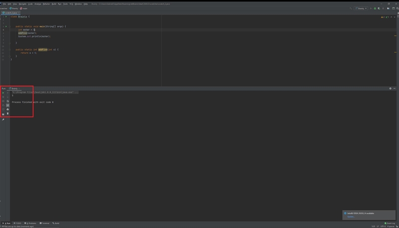 I have a variable and set it equal to 5. 1 then send it as an argument to a function-example-1