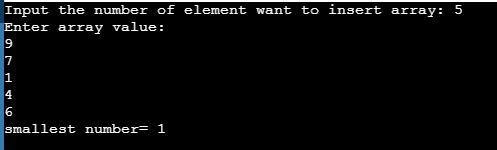 Write an application that finds the smallest of several integers. Assume that the-example-1