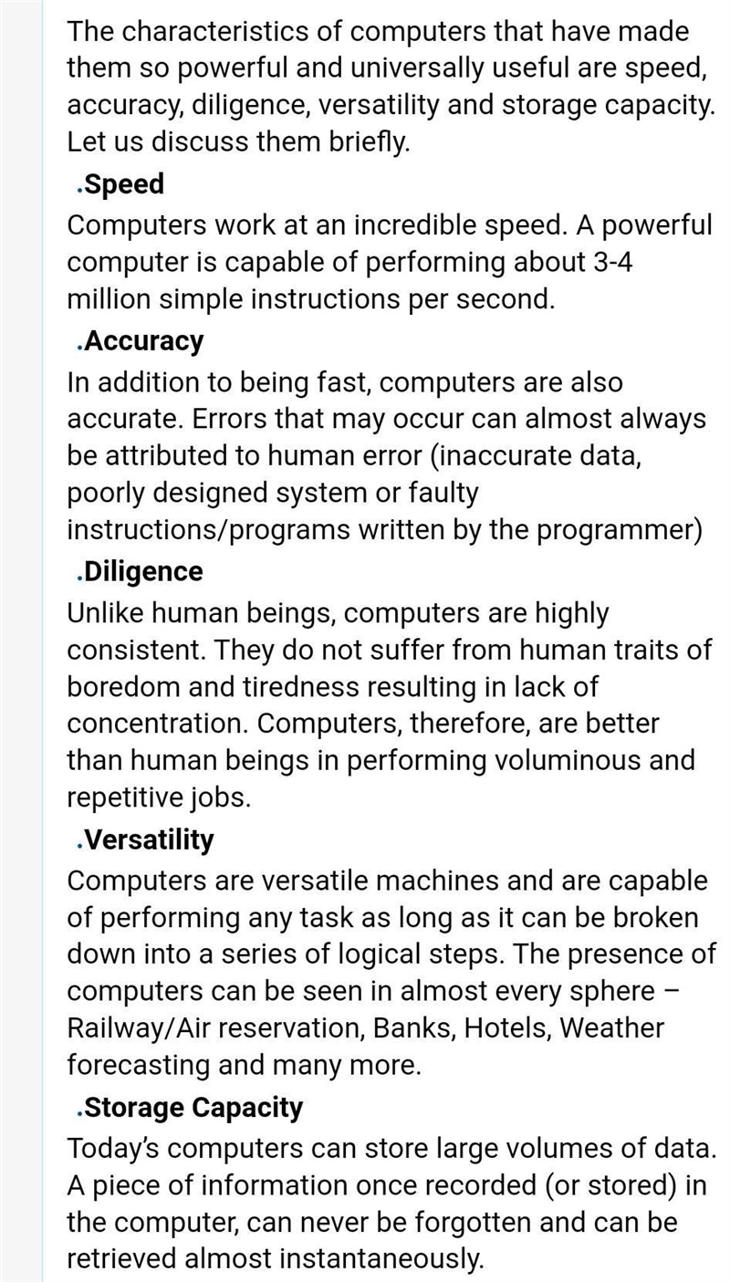 Explain all the characteristics of computer​-example-1