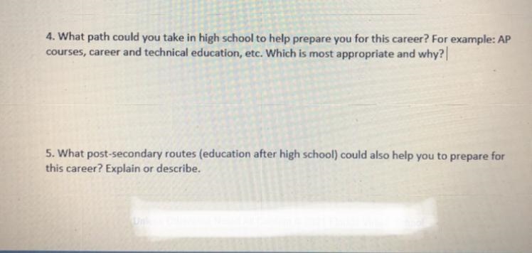 Please help my career is a veterinarian! 4. What path could you take in high school-example-1