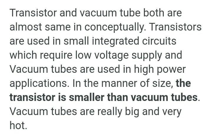 Difference between vacuum tube and transistor​-example-1