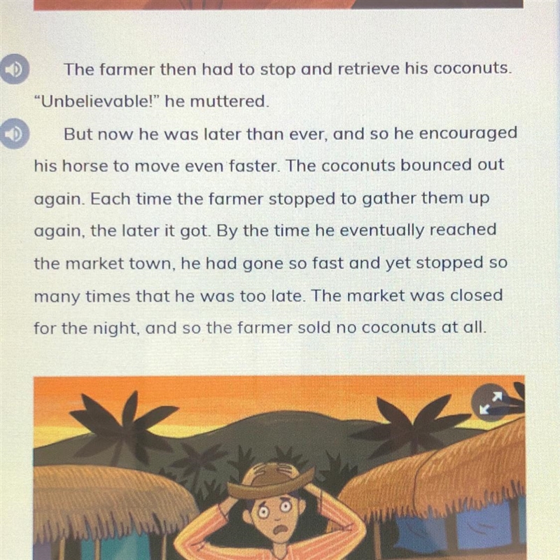 Why does the farmer arrive at the market too late?-example-1