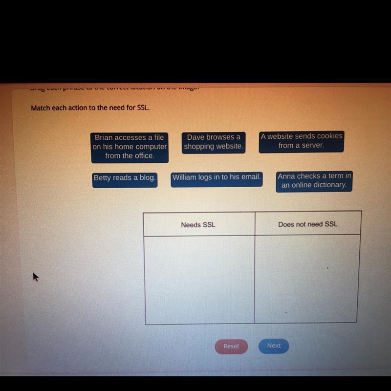 45 points! Drag each phrase to the correct location on the image. Match each action-example-1