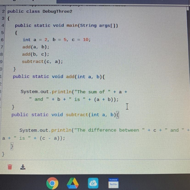 I am getting two expected errors on this code for the bottom two “public static void-example-1