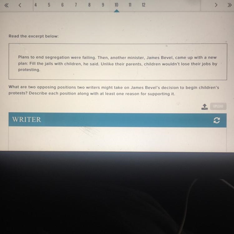 LOOK AT POINTS HURRY PLEASE Read the excerpt below: Plans to end segregation were-example-1