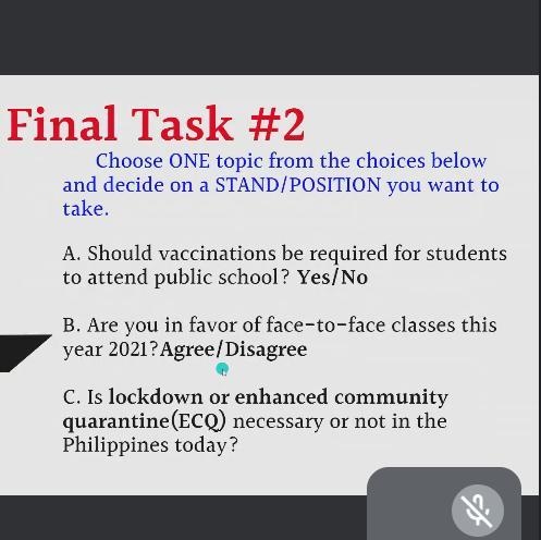 Example WHAT? Vaccine WHAT DO YOU THINK ABOUT IT? vaccine are necessary WHY? Its reduces-example-1