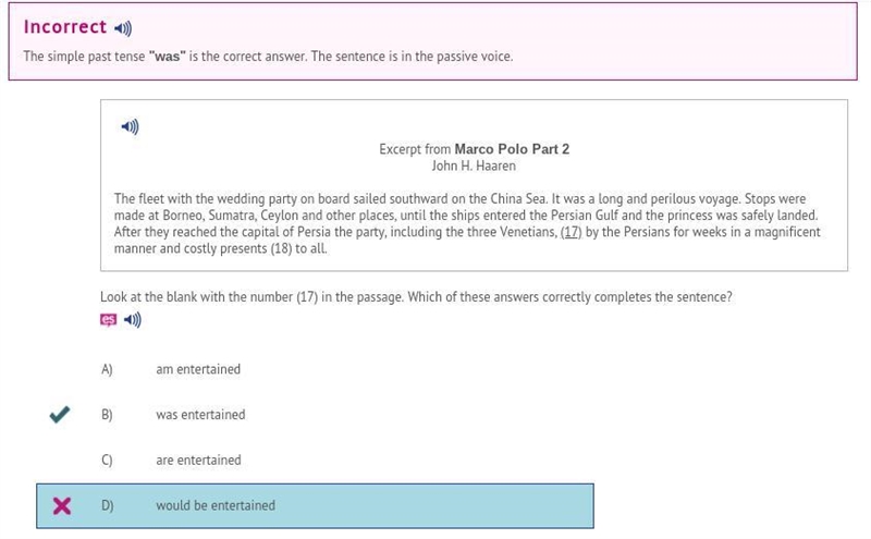 Read the passage on the left to answer the following questions: 33) Look at the blank-example-1