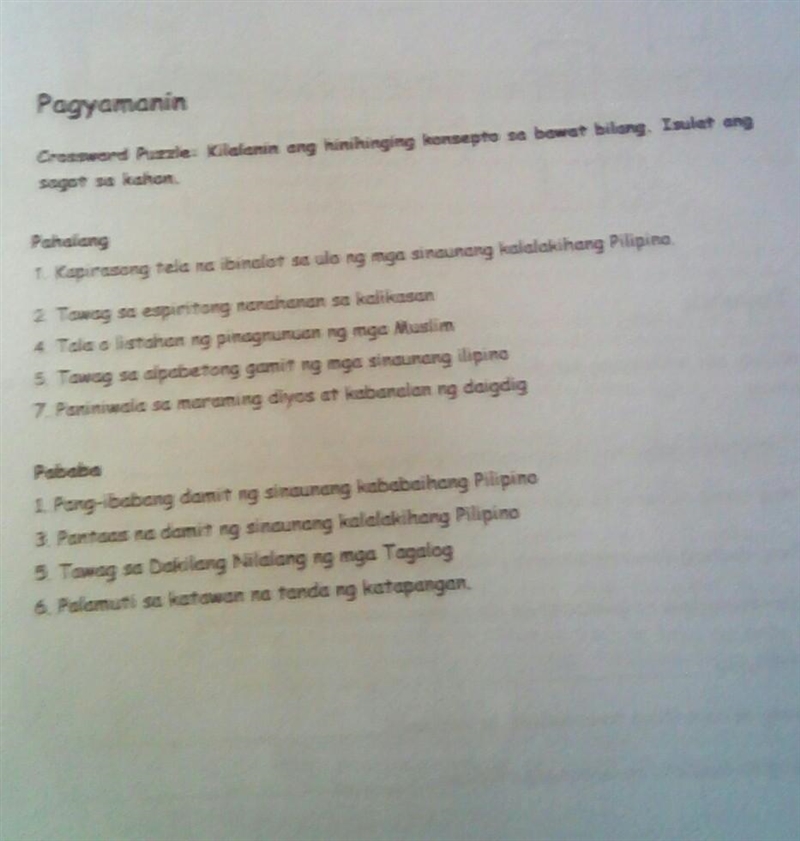 1.kapirasong tela na ibinalot sa ulo ng mga sinaunang kalalakihsng mga pilipino.​-example-1