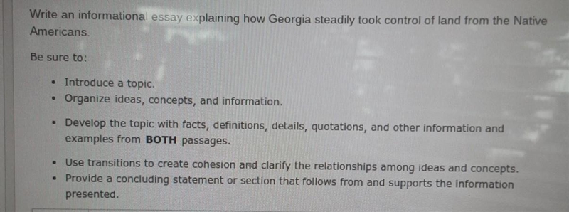 Write an informational essay explaining how Georgia steadily took control of land-example-1