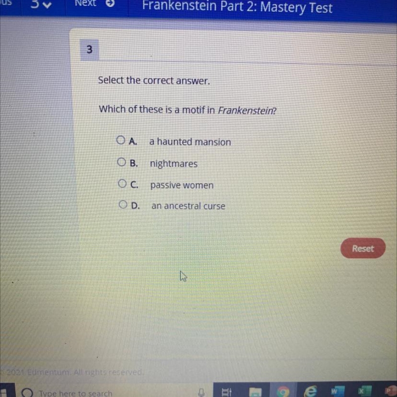 Which of these is a motif in Franklinstein?-example-1