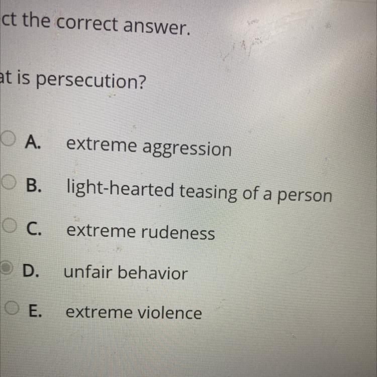 What is persecution?-example-1