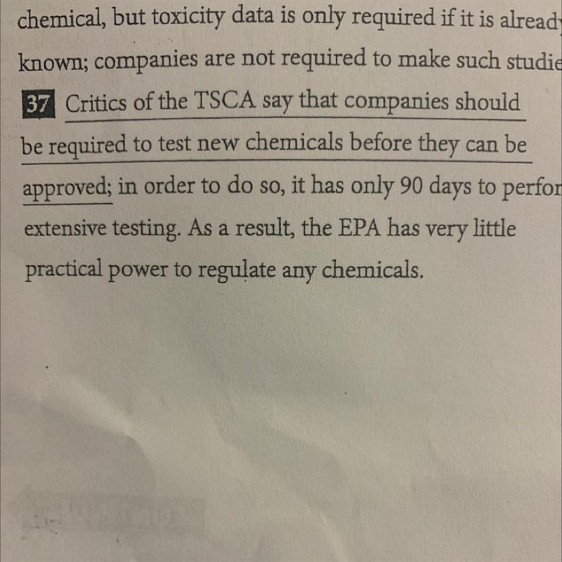 Which choice best introduces the topic of this sentence? A) NO CHANGE B) The EPA can-example-1