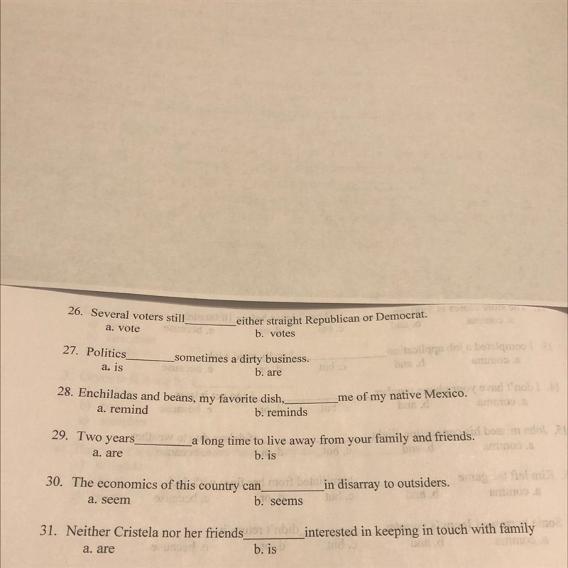 Section 5: Subject -Verb Agreement Definition: singular subjects take singular verbs-example-1