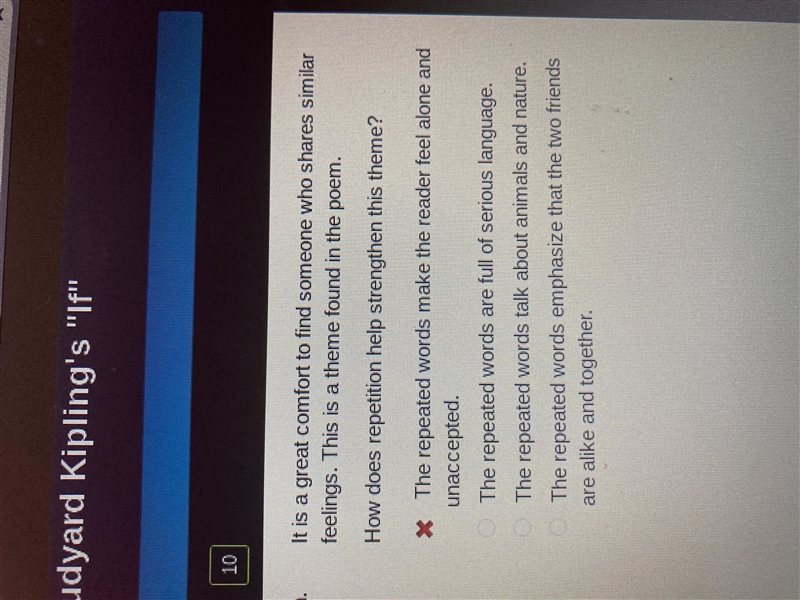 How does repetition help strengthen this theme? The repeated words make the reader-example-1