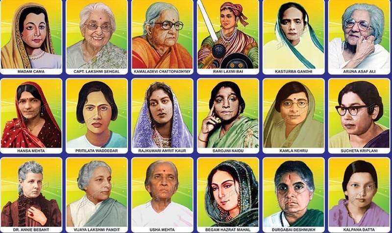 Make a Collage of freedom fighters of India and write the names of 5 most important-example-1